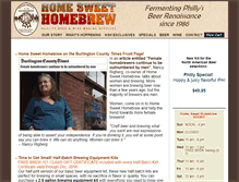 Tablet Screenshot of homesweethomebrew.com